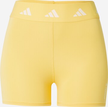 Skinny Pantaloni sportivi di ADIDAS PERFORMANCE in giallo: frontale