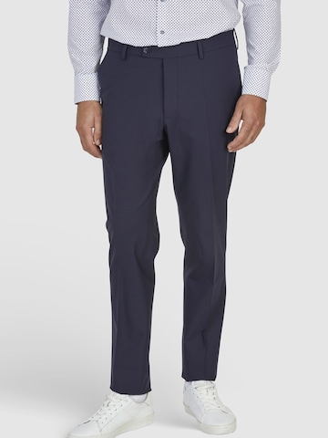 HECHTER PARIS Regular Pleated Pants in Blue: front