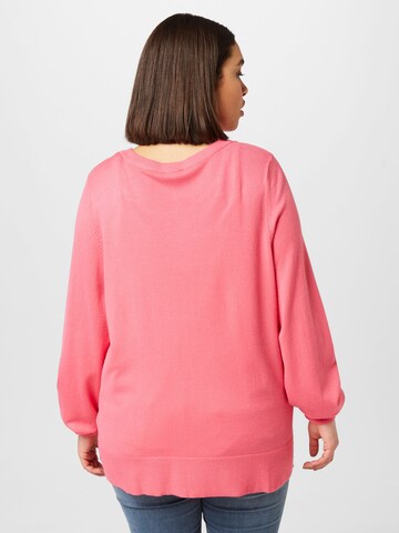 Zizzi Knit Cardigan 'CACARRIE' in Pink