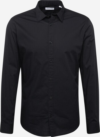 JACK & JONES Regular fit Button Up Shirt 'LUCAS' in Black: front