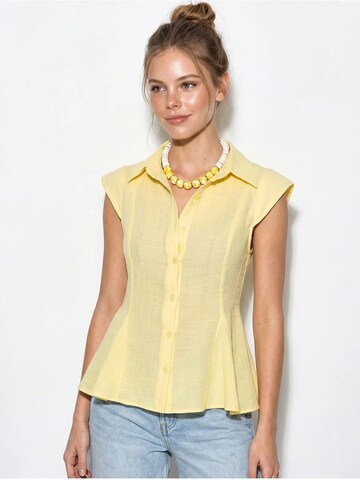 T-shirt 'Hemden' Bianco Lucci en jaune