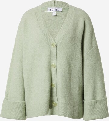 EDITED Knit cardigan 'Haima' in Green: front