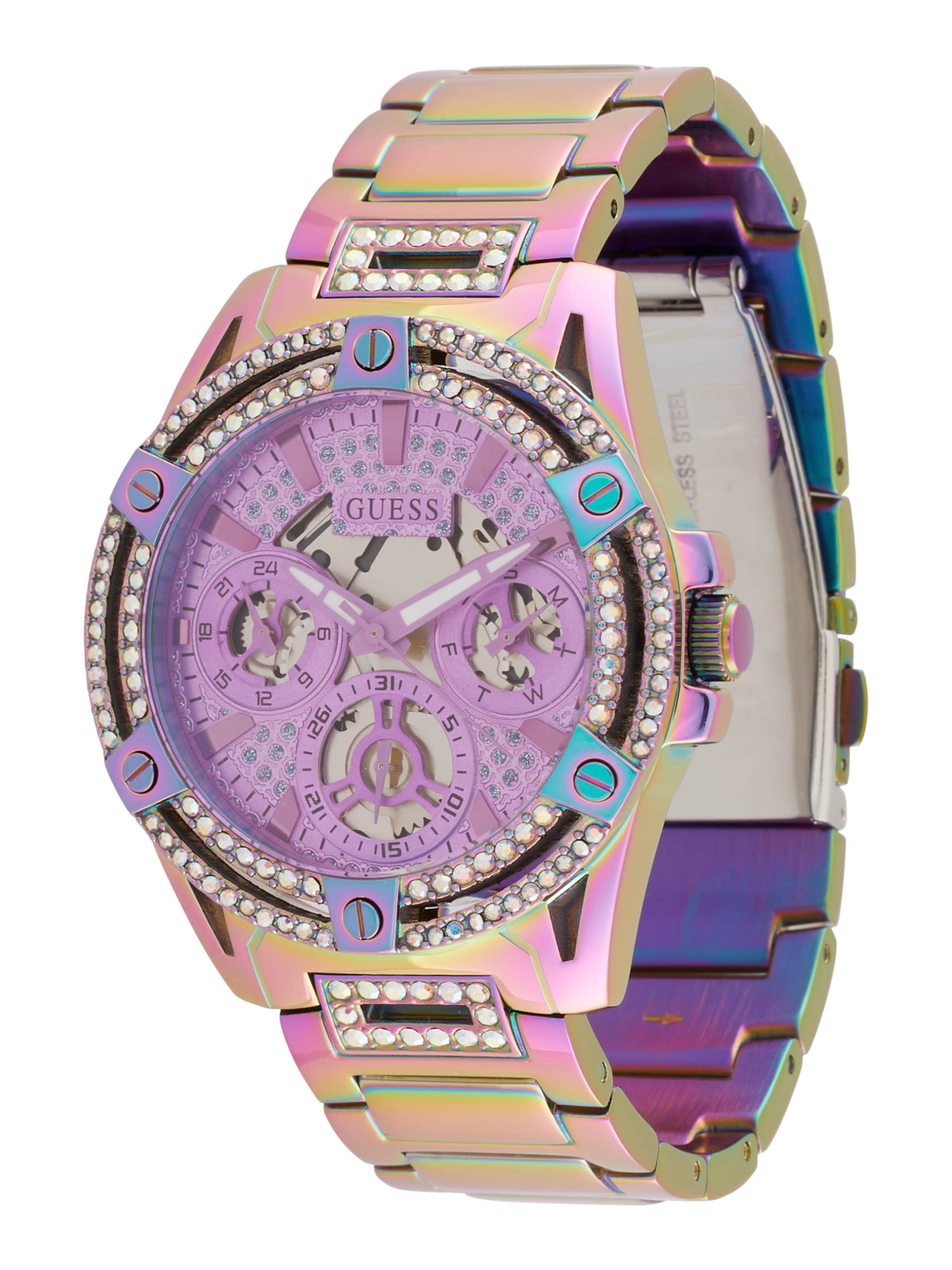 Montre à affichage analogique 'Queen' GUESS en rose : devant