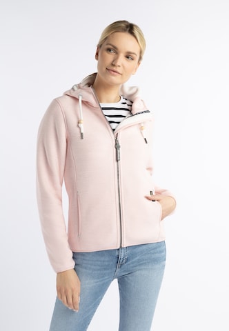 Schmuddelwedda Fleece jas in Roze: voorkant