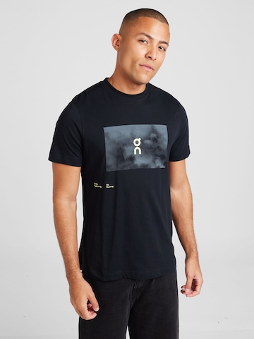 On Shirt 'Cloudlocker' in Zwart: voorkant
