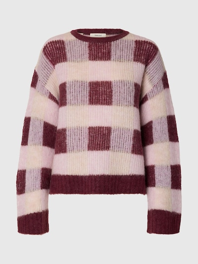 SELECTED Pullover in M in rosa / puder / bordeaux, Produktansicht