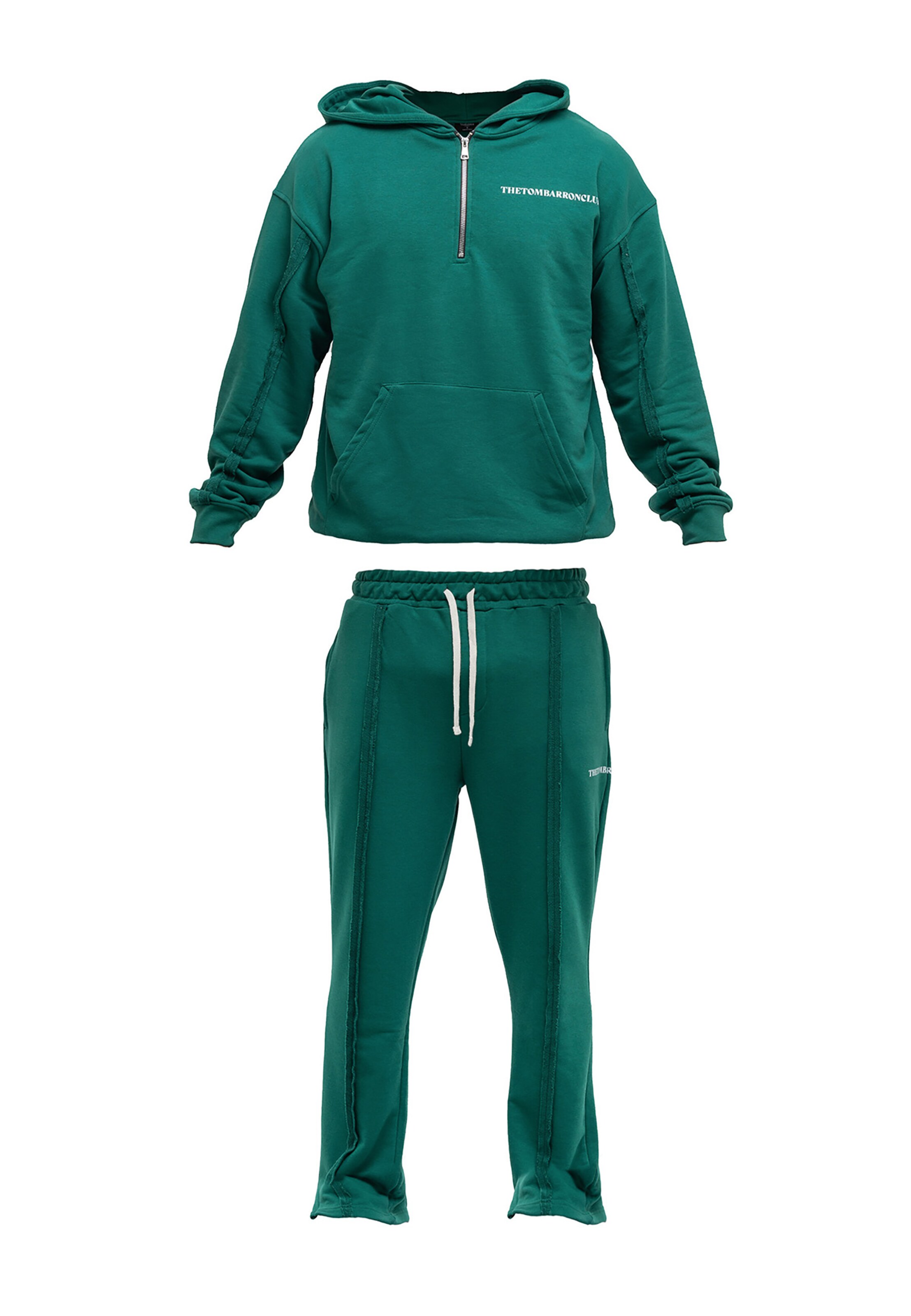 Tom Barron Trainingspak in Groen: voorkant