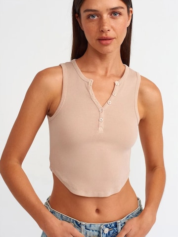 Dilvin Blouse in Beige: voorkant