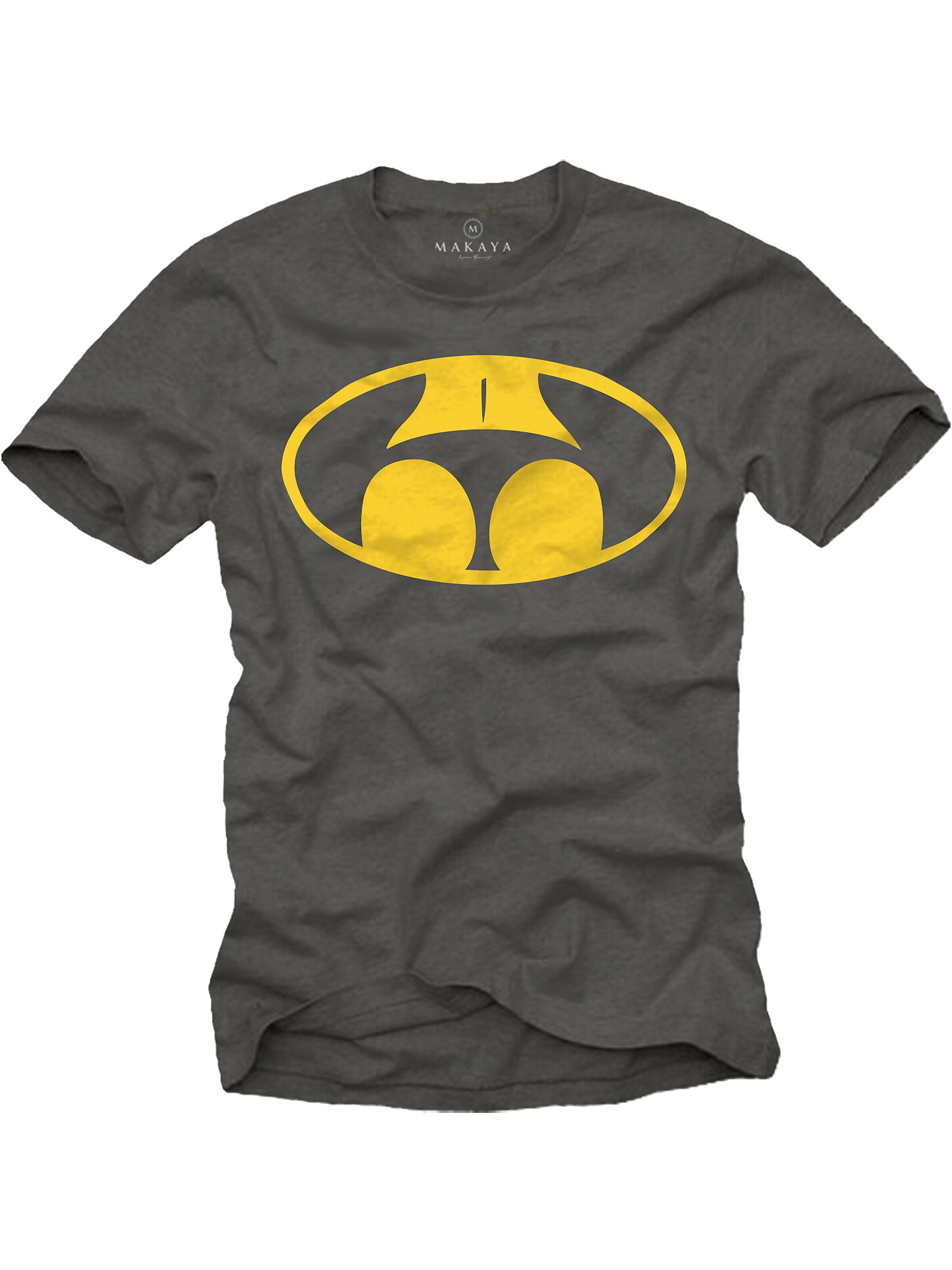 MAKAYA Shirt 'Buttman' in Grey: front