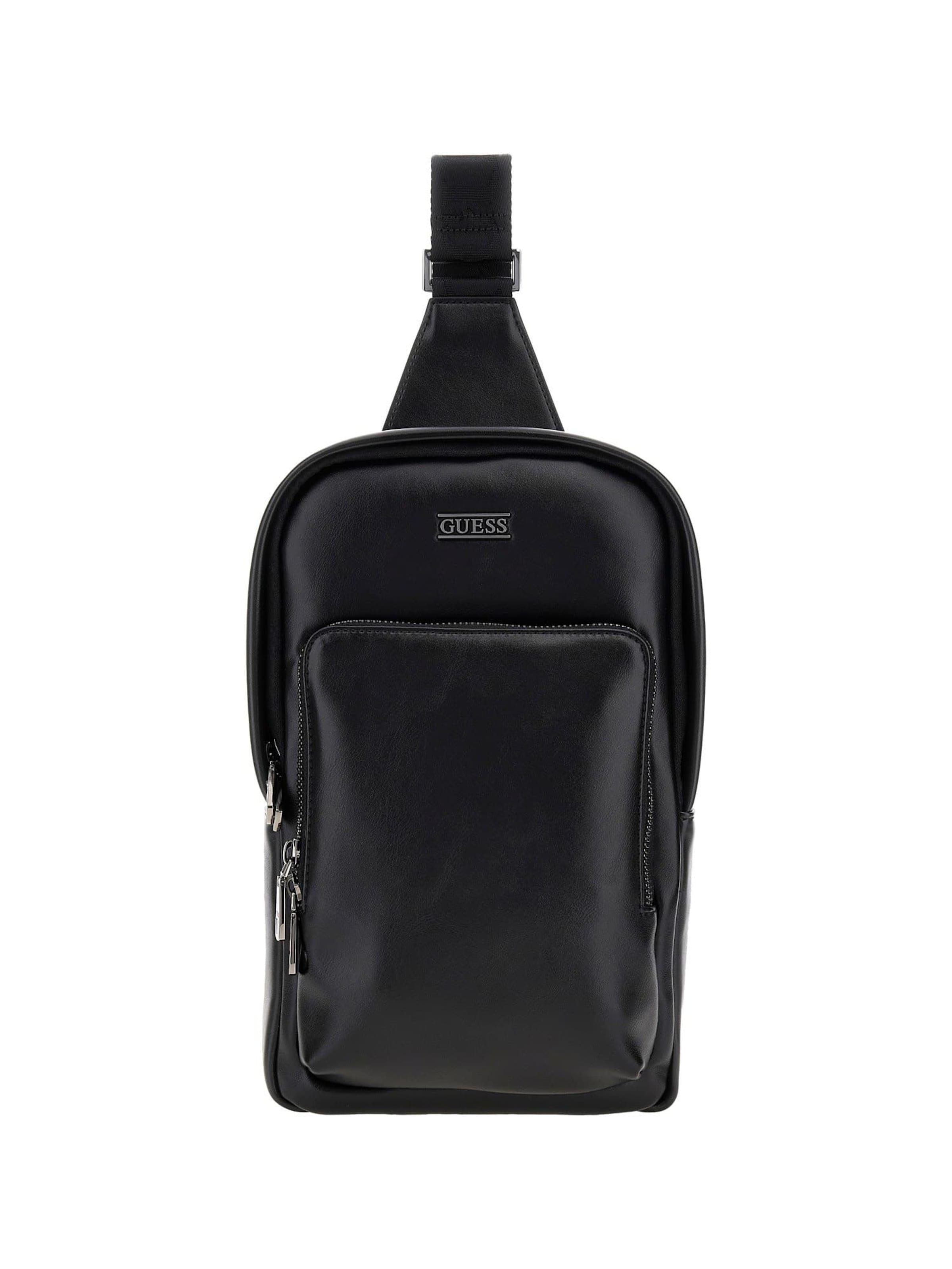 GUESS Olkalaukku 'BOSTON CROSSOVER' värissä musta: etupuoli