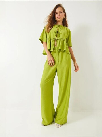 Bianco Lucci - Calças de fato em verde