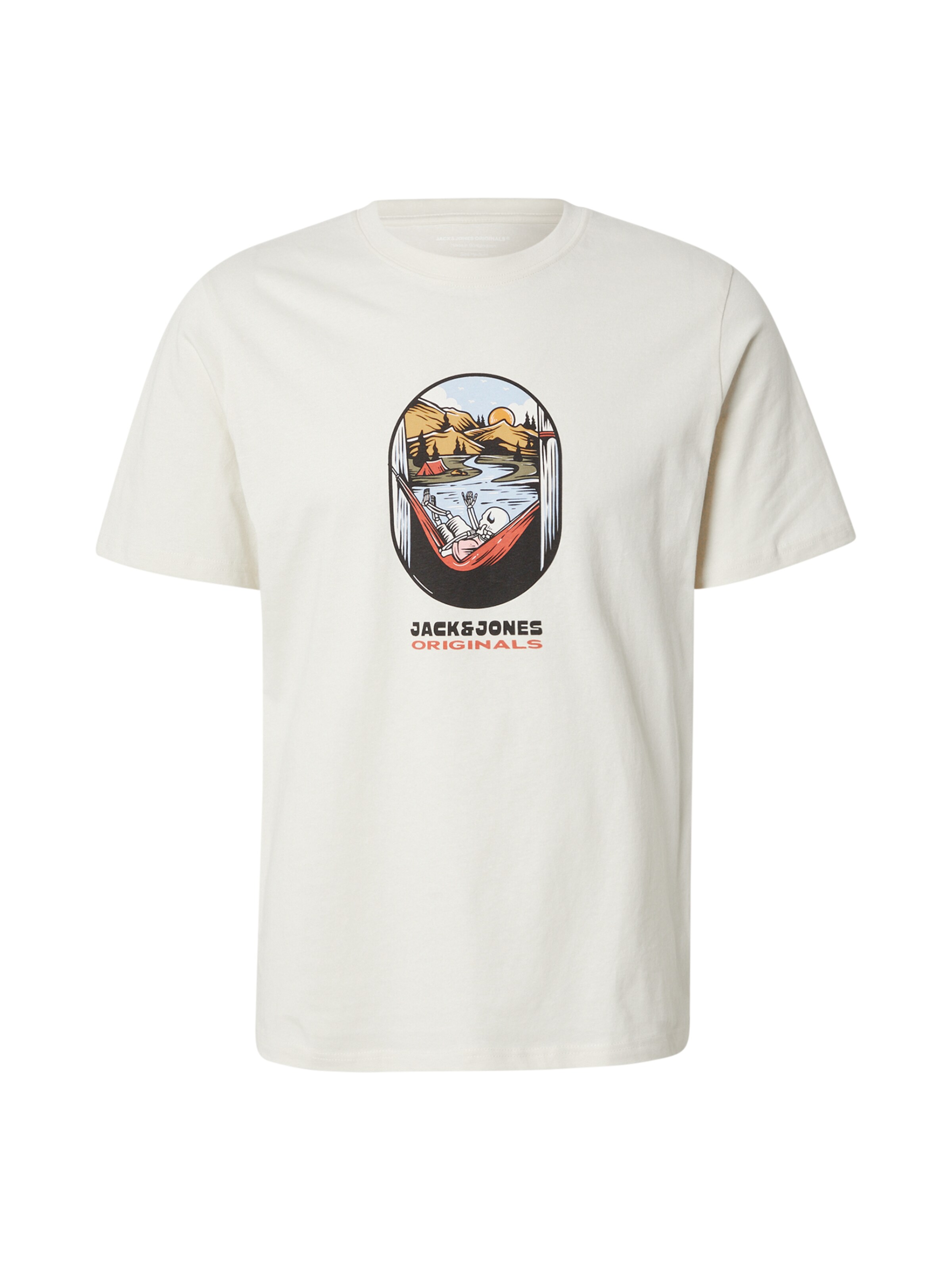 JACK & JONES Shirt 'JORSkull Coast' in Wit: voorkant