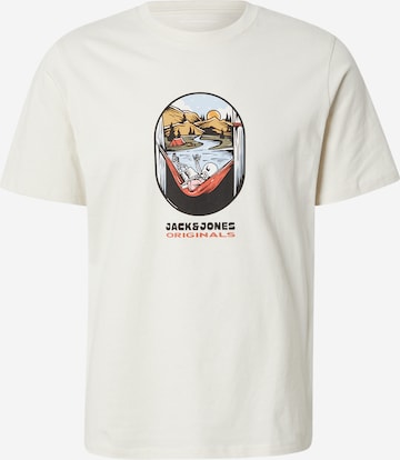 JACK & JONES Shirt 'JORSkull Coast' in White: front