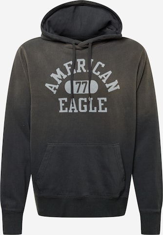 Bluză de molton de la American Eagle pe gri: față