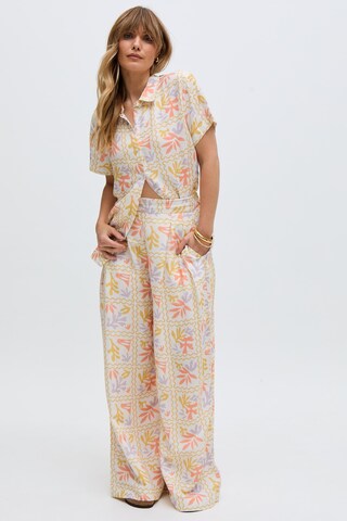 RAFFYA Wide Leg Hose 'Matisse' in Weiß