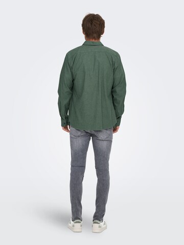 Only & Sons - Ajuste regular Camisa 'ONSRoad' en verde