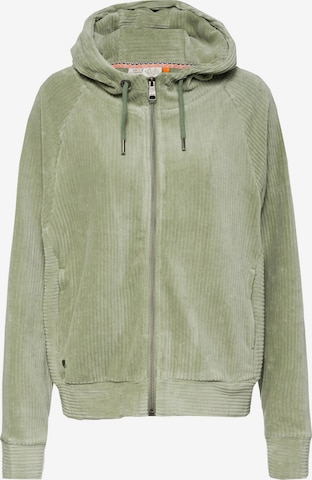 Ragwear Zip-Up Hoodie 'Corduly' in Green: front