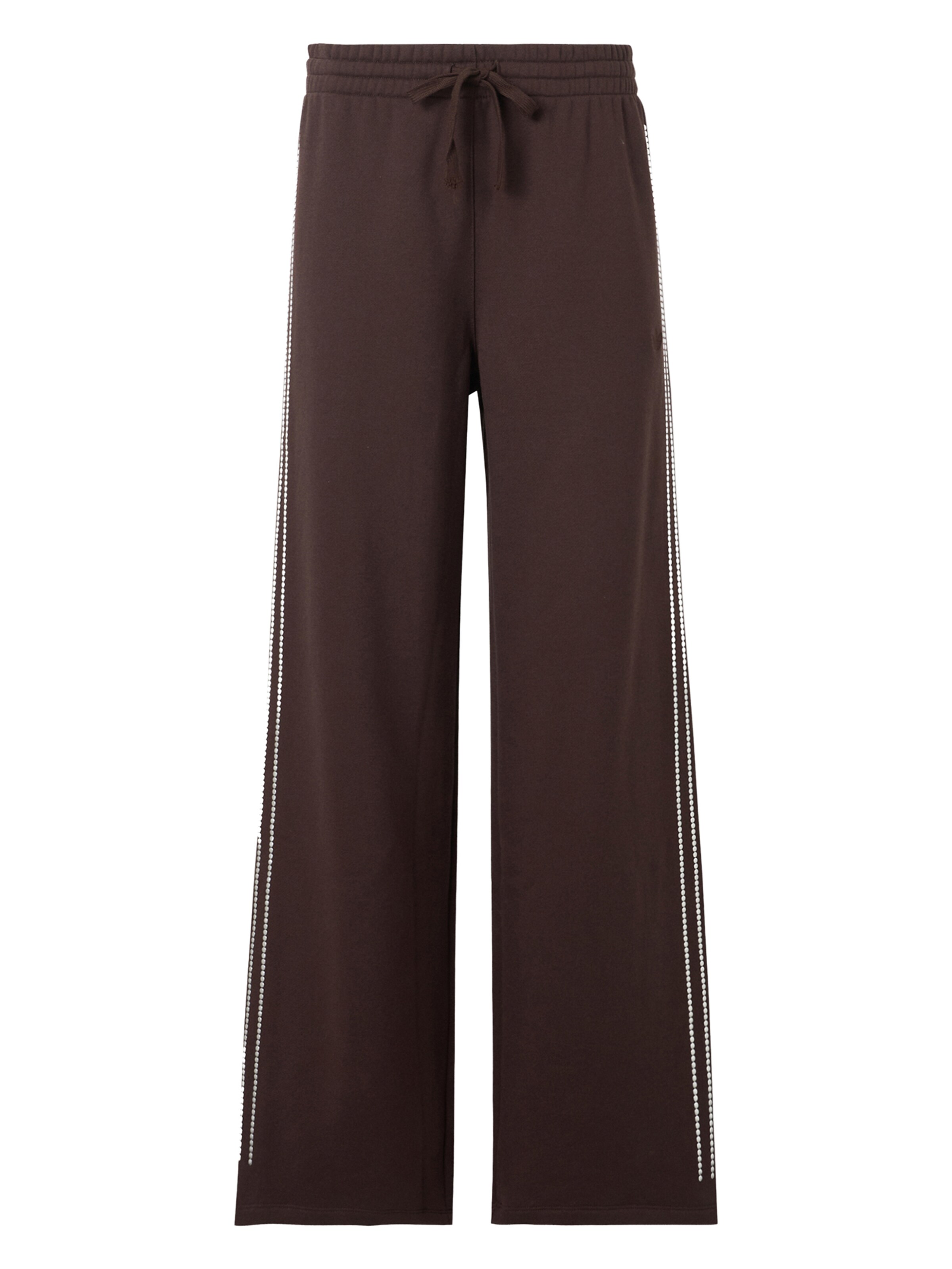 ADIDAS ORIGINALS Wide leg Byxa 'STUDDED' i brun: framsida