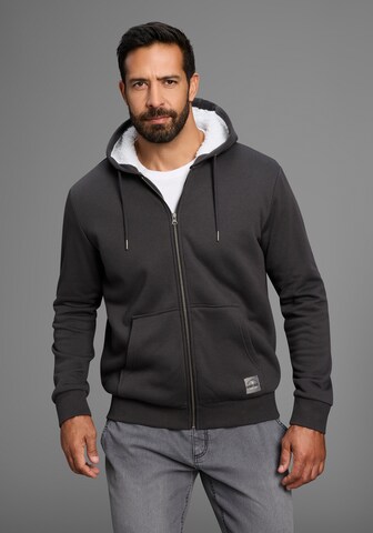 H.I.S EM Sweatjacke in Schwarz: Vorderseite