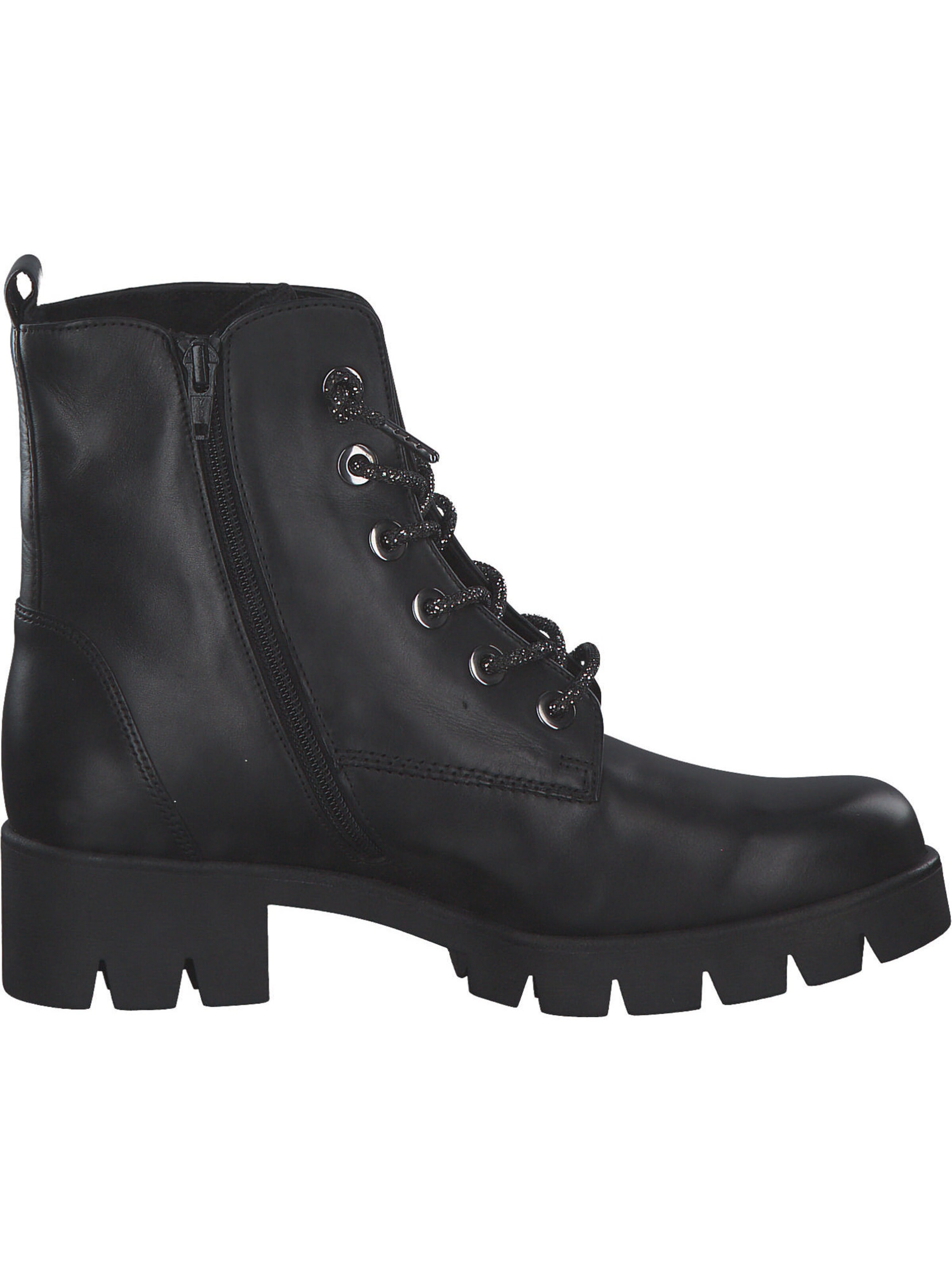 GABOR Lace-up bootie in Black