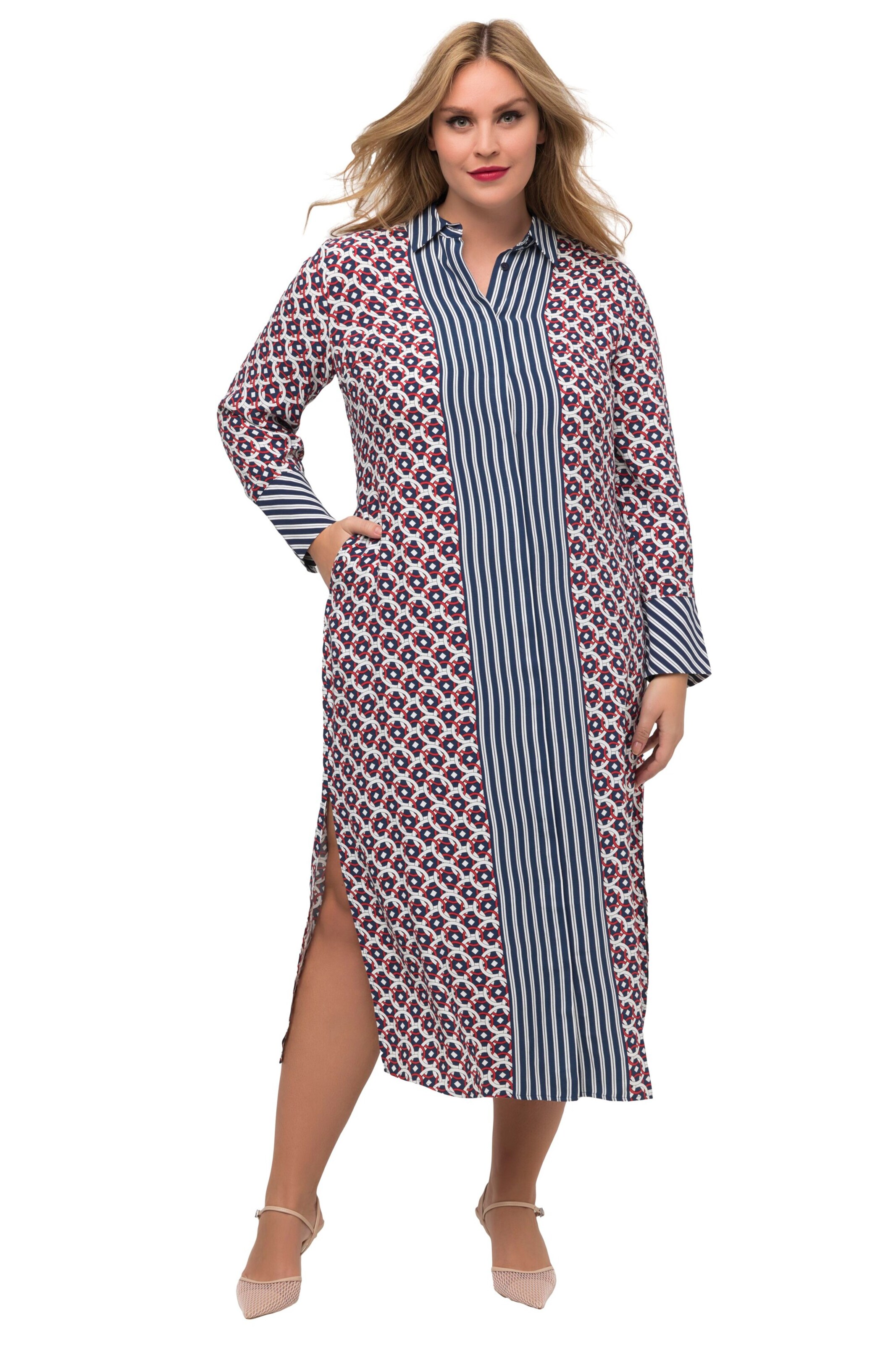 Ulla Popken Shirt dress in Blue: front