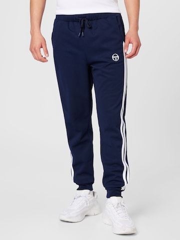 Sergio Tacchini Tapered Sportbroek 'New Damarindo' in Blauw: voorkant