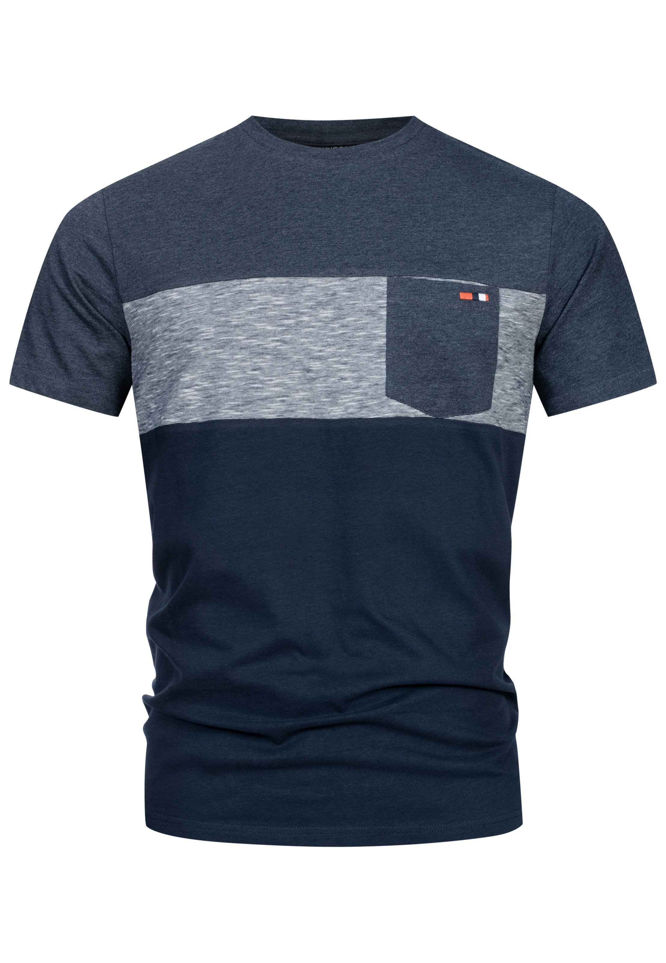 INDICODE JEANS Shirt 'Springs' in Blauw: voorkant