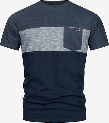 INDICODE JEANS Shirt 'Springs' in Blauw: voorkant