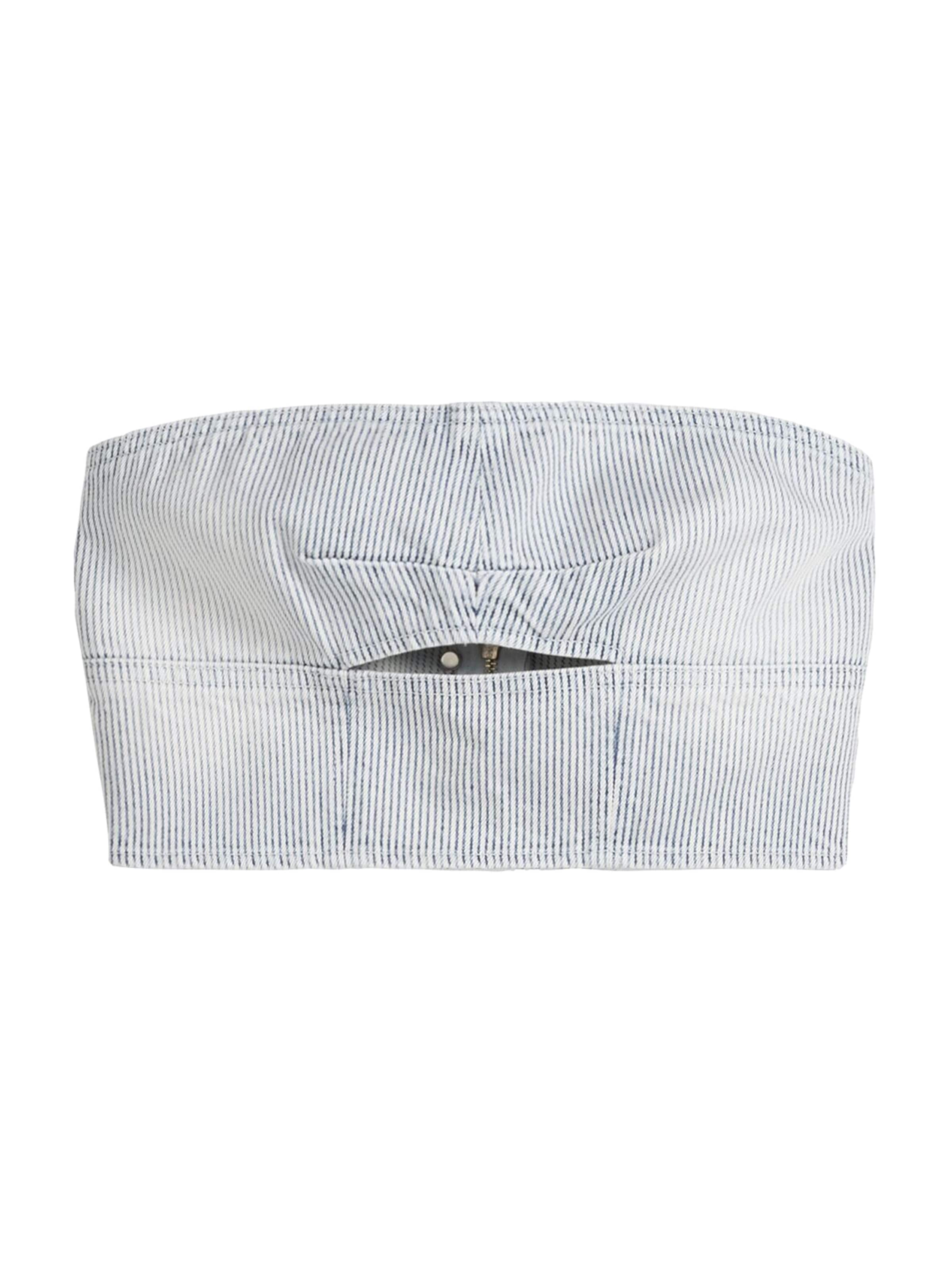 Top di Bershka in blu: frontale