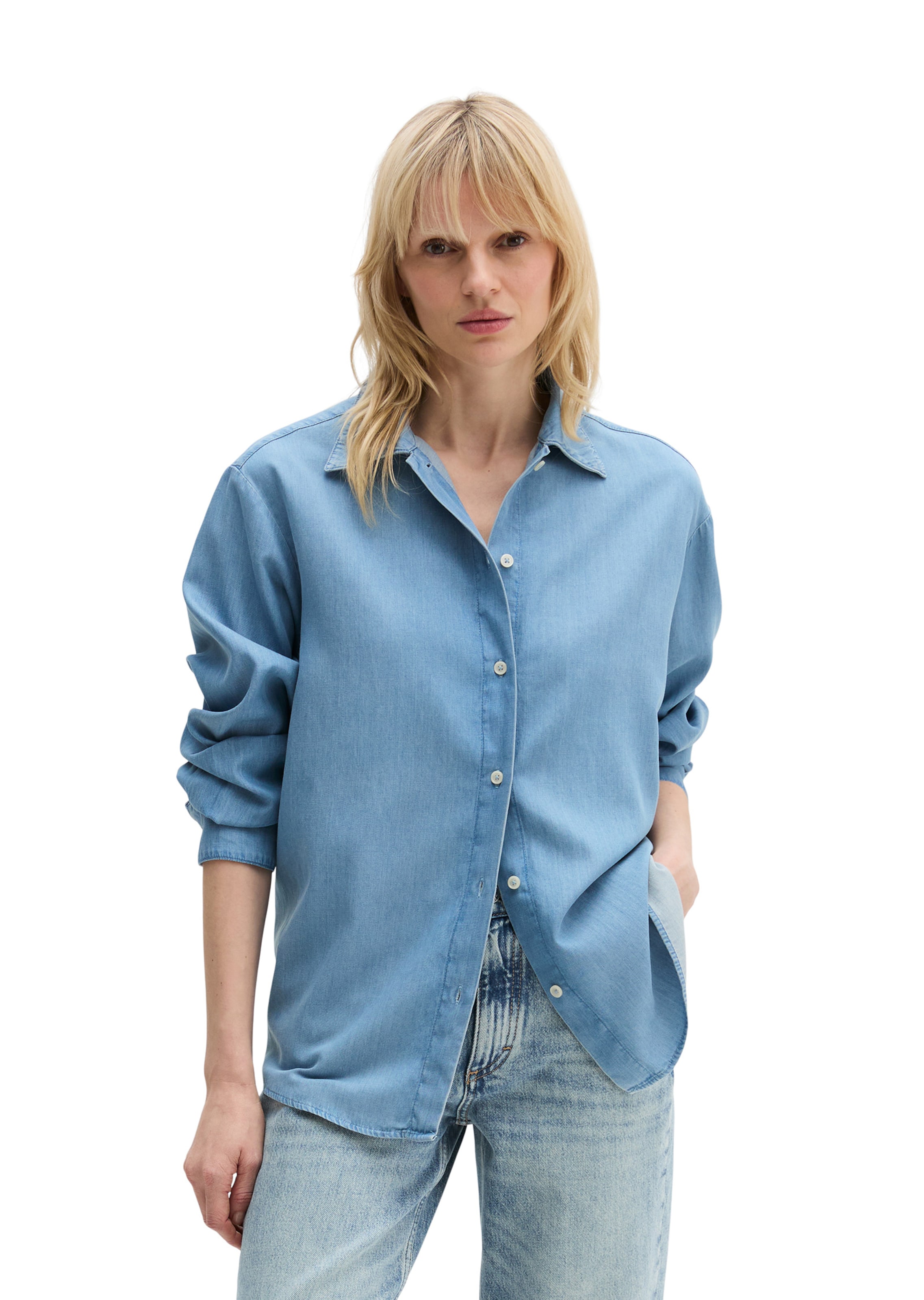 Marc O'Polo Bluse in Blau: Vorderseite