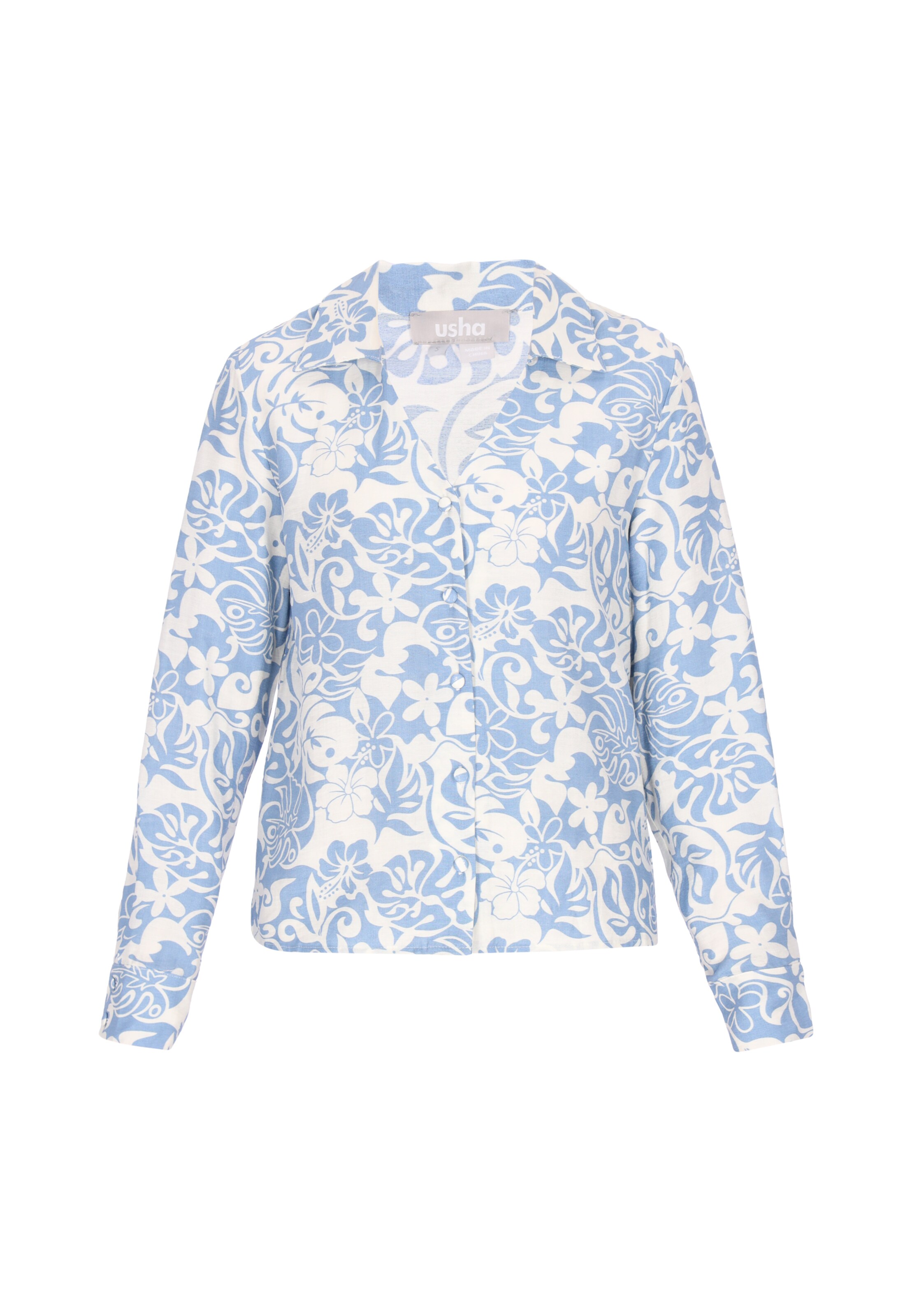 Chemisier Usha en bleu : devant