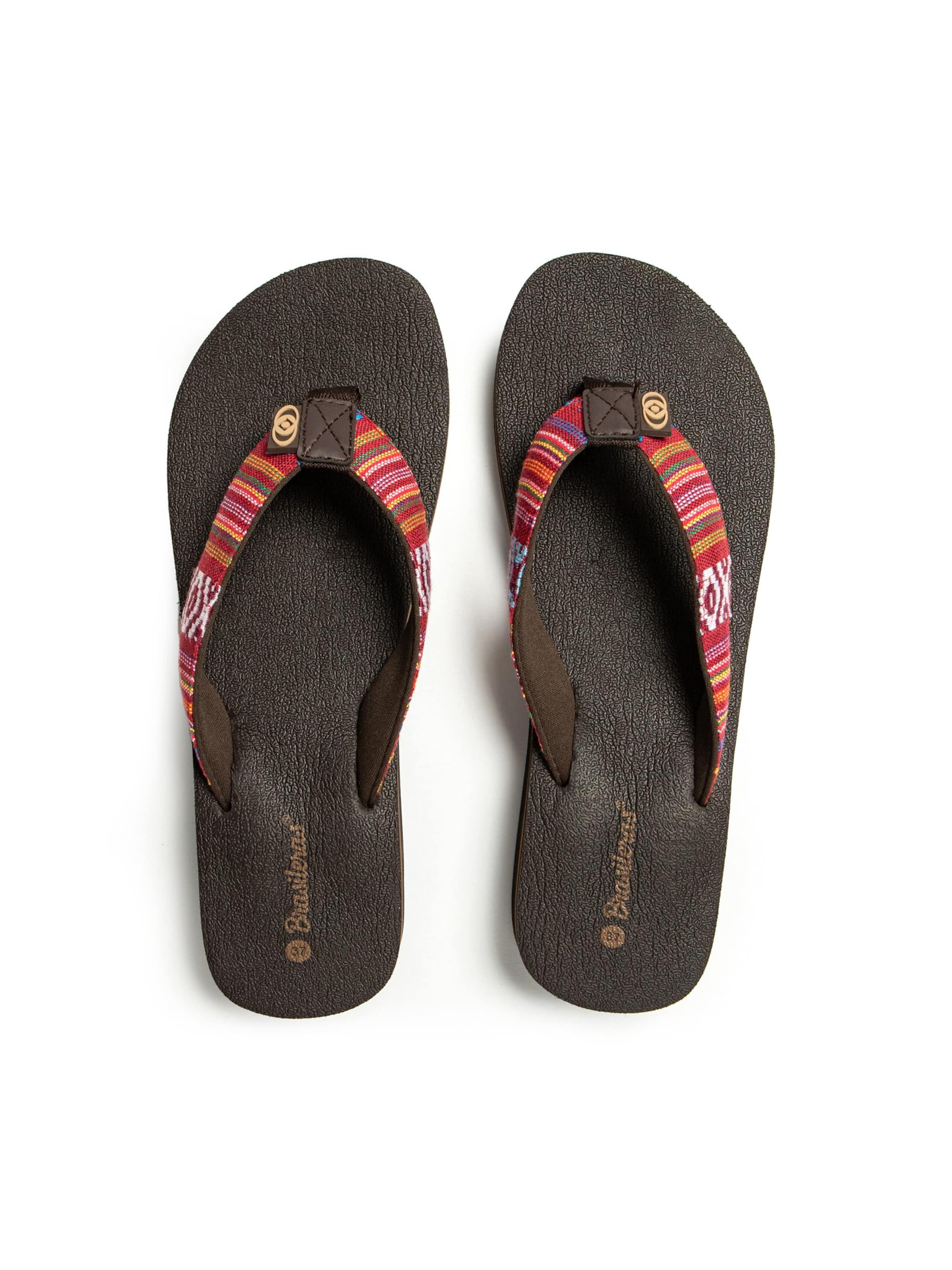 Brasileras - Sandalias de dedo 'Maya' en rojo