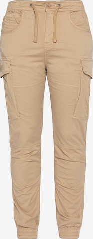 Schott NYC Regular Cargo Pants in Beige: front