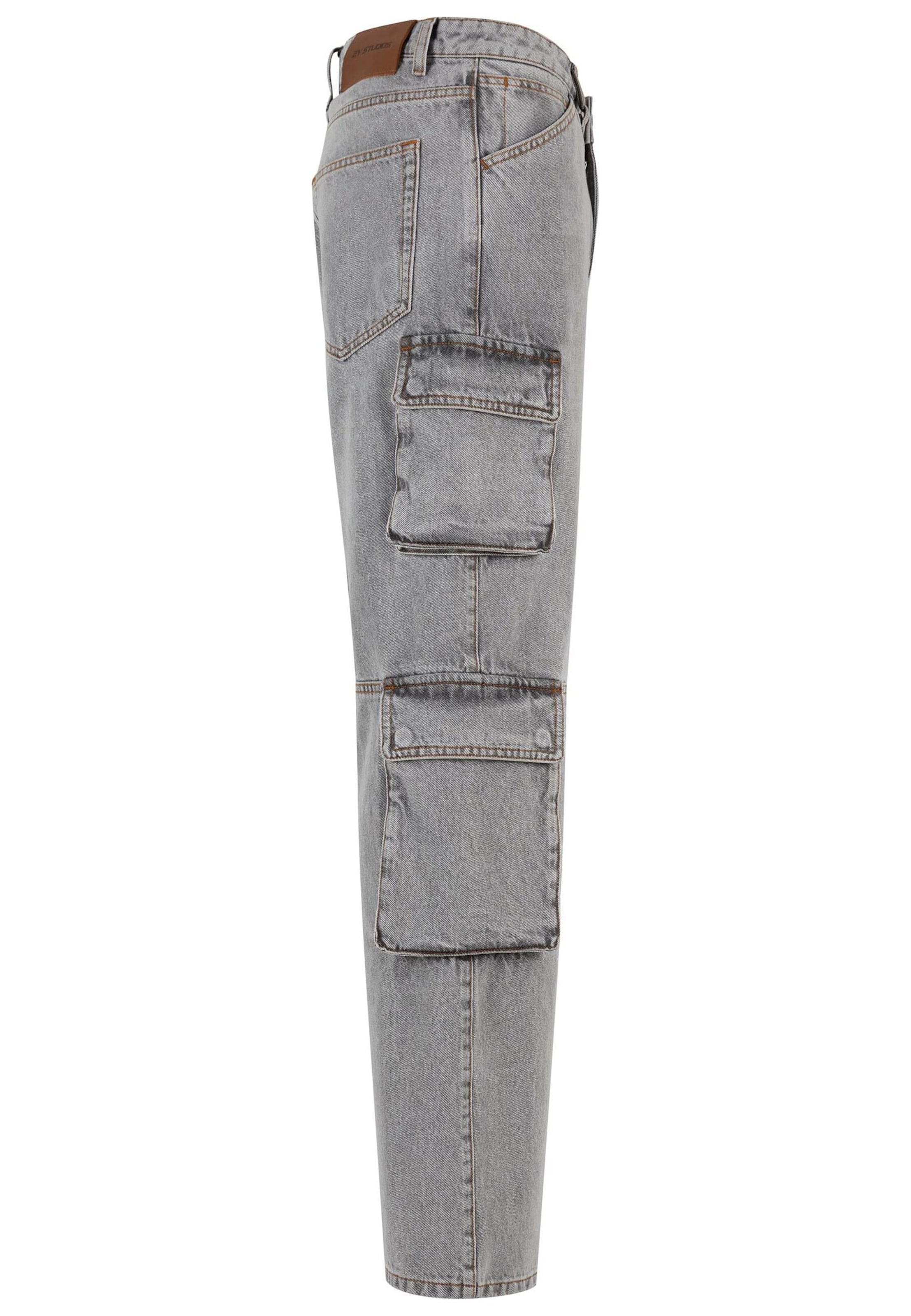 pelēks 2Y Studios Vaļīgs piegriezums Kargo džinsi 'Aidan'