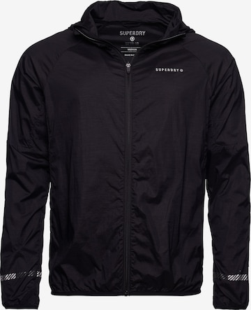 Veste de sport Superdry en noir : devant