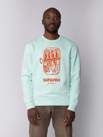 Watapparel Sweatshirt 'Sardines Portugal' in Blauw: voorkant