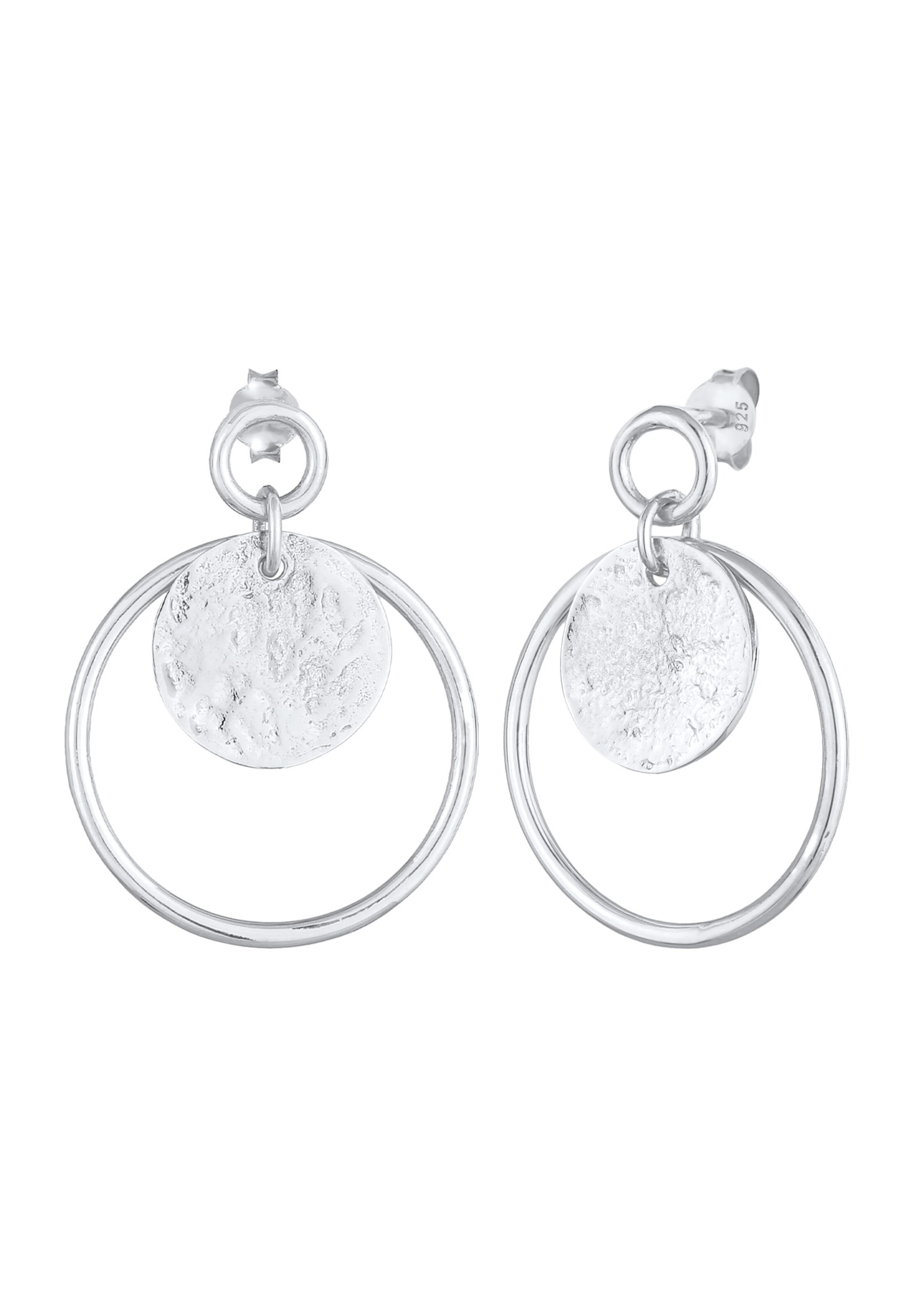 ELLI Oorbellen 'Geo' in Zilver: voorkant