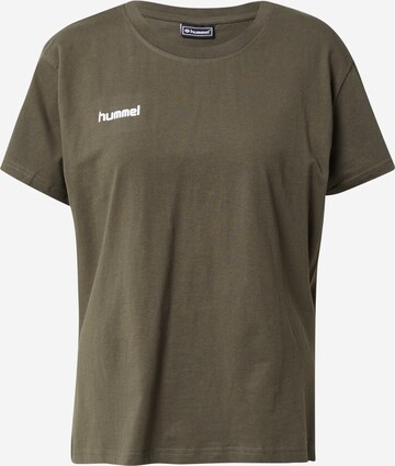 T-shirt fonctionnel Hummel en vert : devant