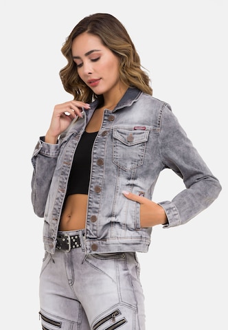 CIPO & BAXX Jeansjacke in Grau