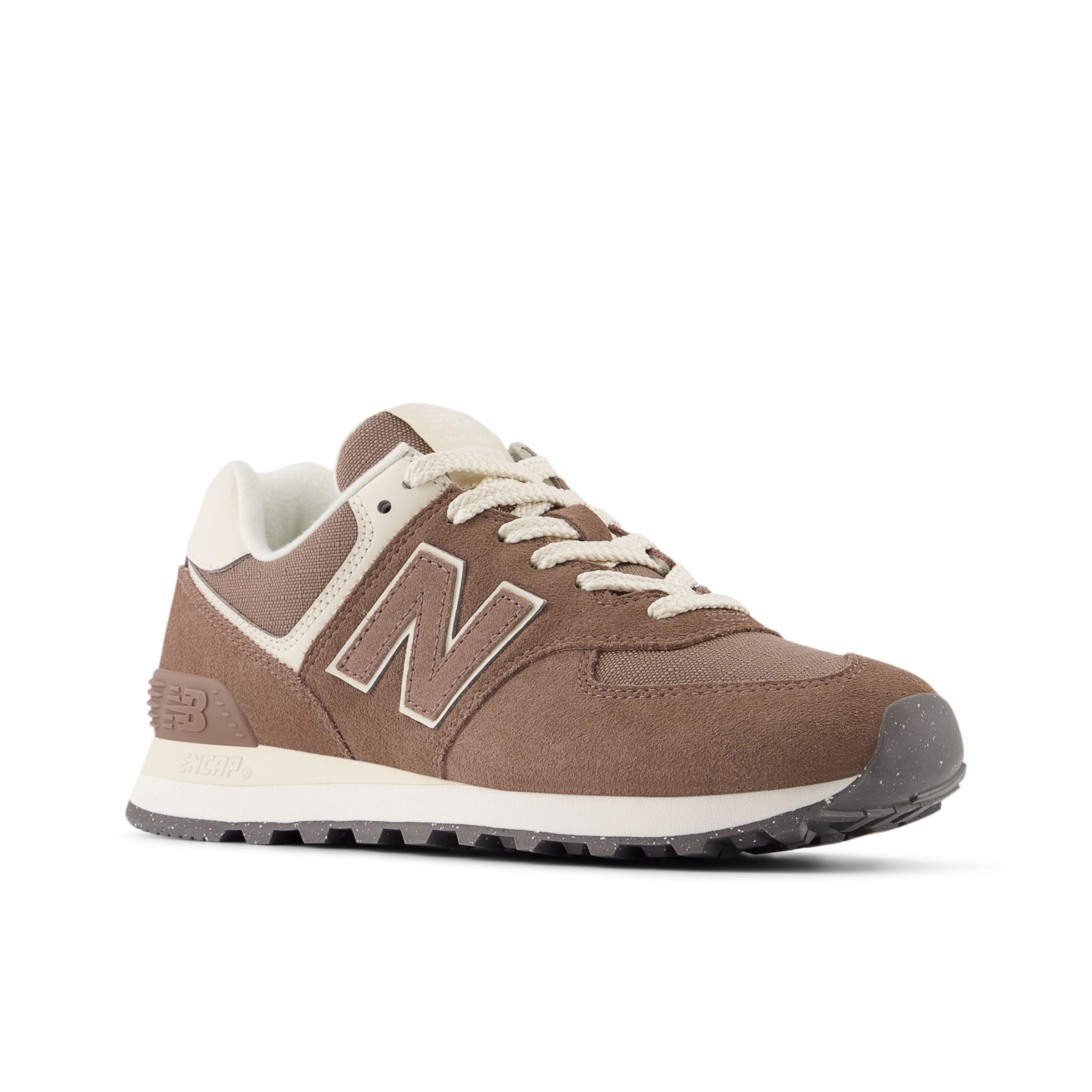 Baskets basses '574' new balance en marron : devant
