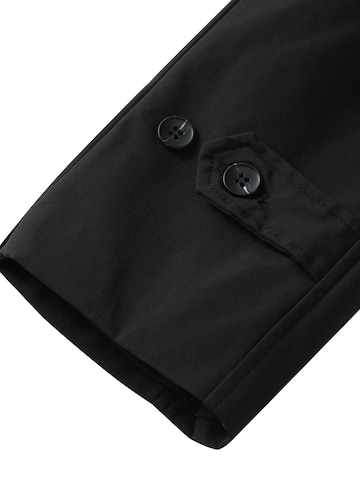 ALLTHEMEN Between-Seasons Coat 'Hauch' in Black