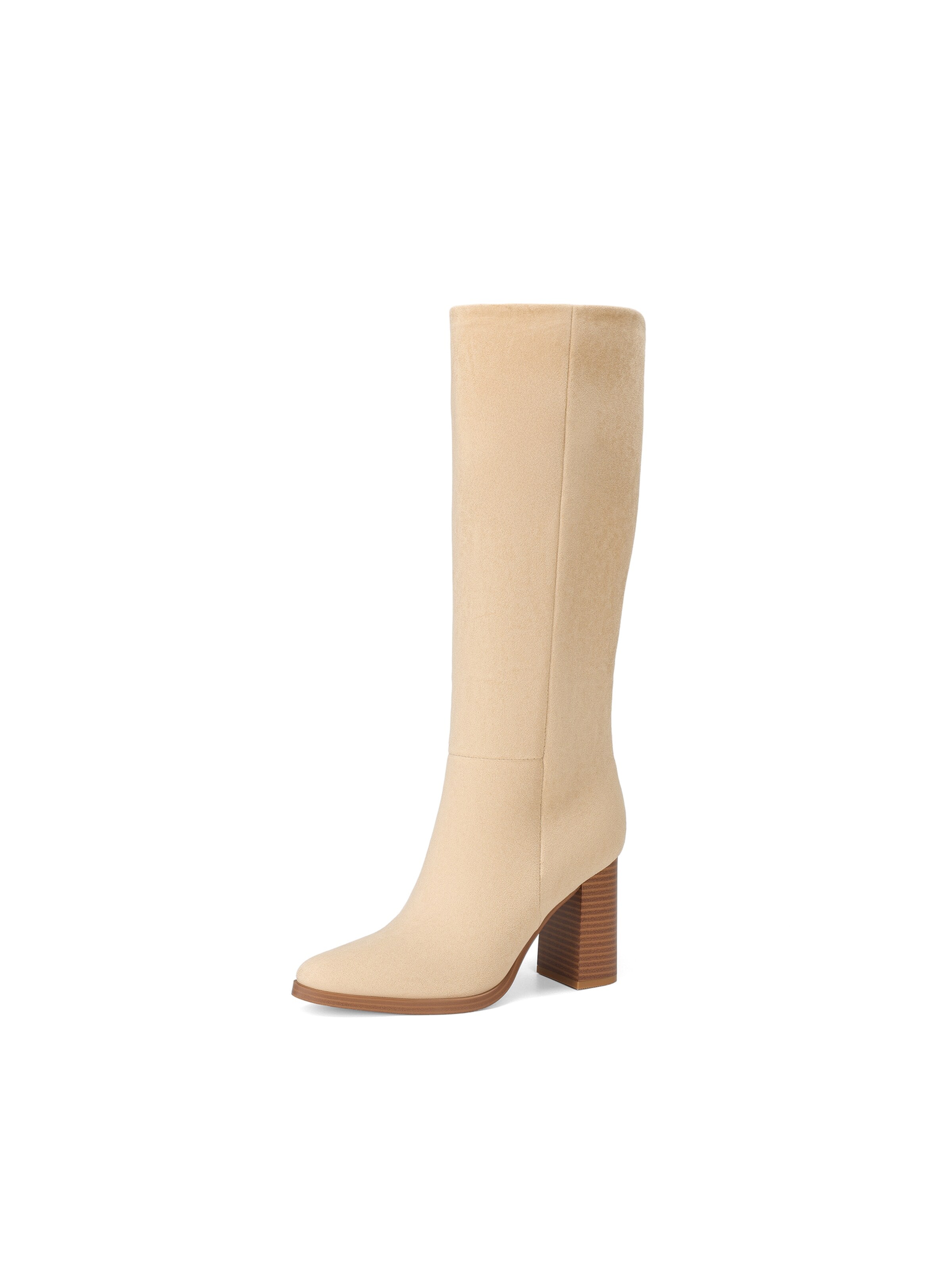 Dream Pairs Overknee laarzen in Beige: voorkant