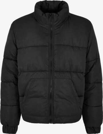 Urban Classics Winter Jacket in Black: front