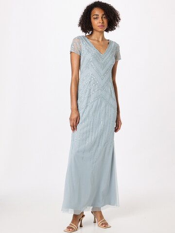 Robe de soirée Papell Studio en bleu : devant