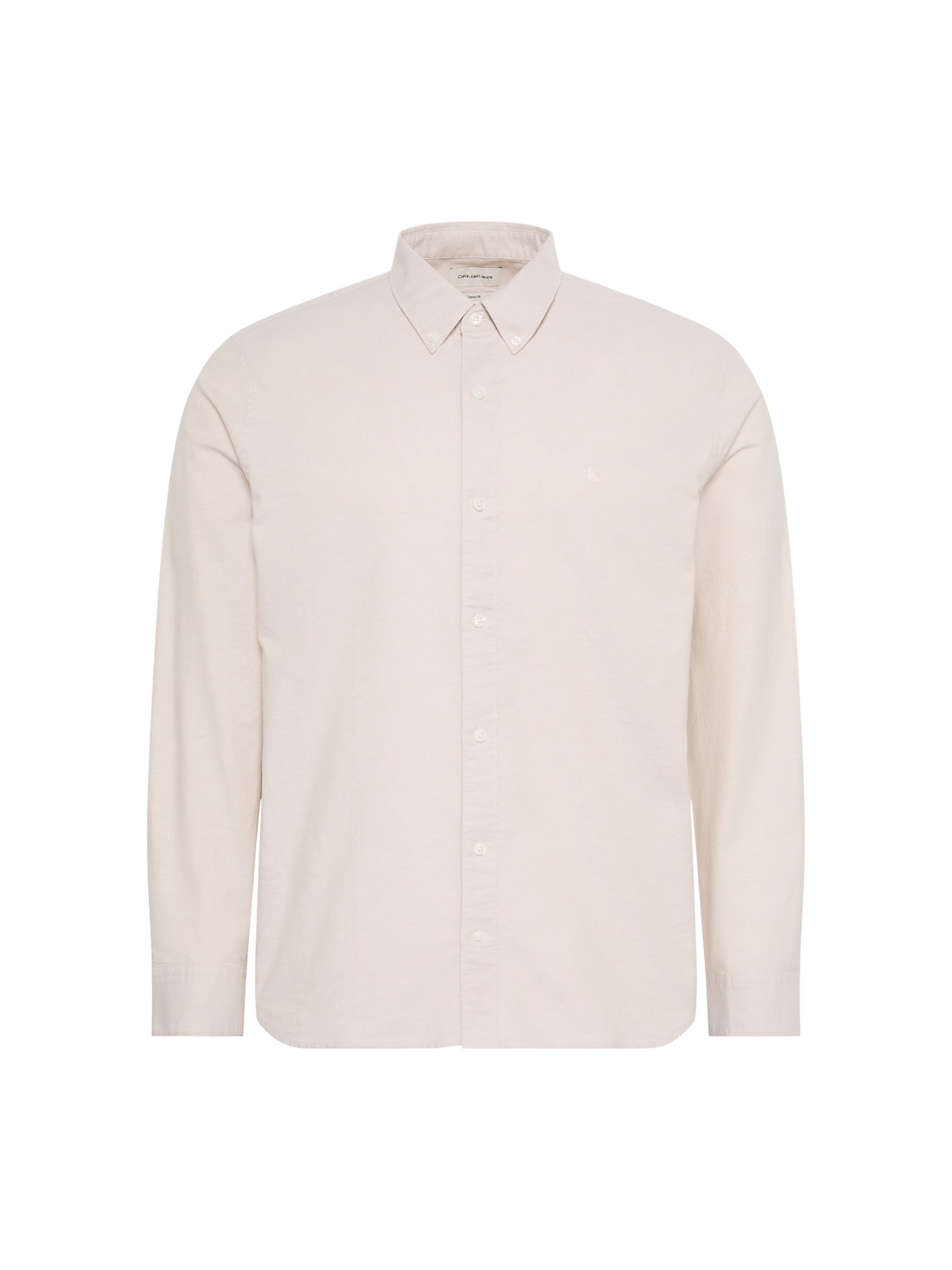 Calvin Klein Jeans Button Up Shirt 'Classic' in Beige: front