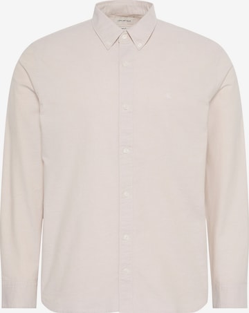 Calvin Klein Jeans Button Up Shirt 'Classic' in Beige: front
