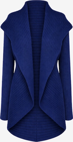 Süel knitwear - Cárdigan 'Round ribbed' en azul: frente