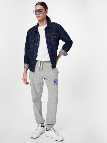 Superdry - Tapered Calças 'Heritage' em cinzento