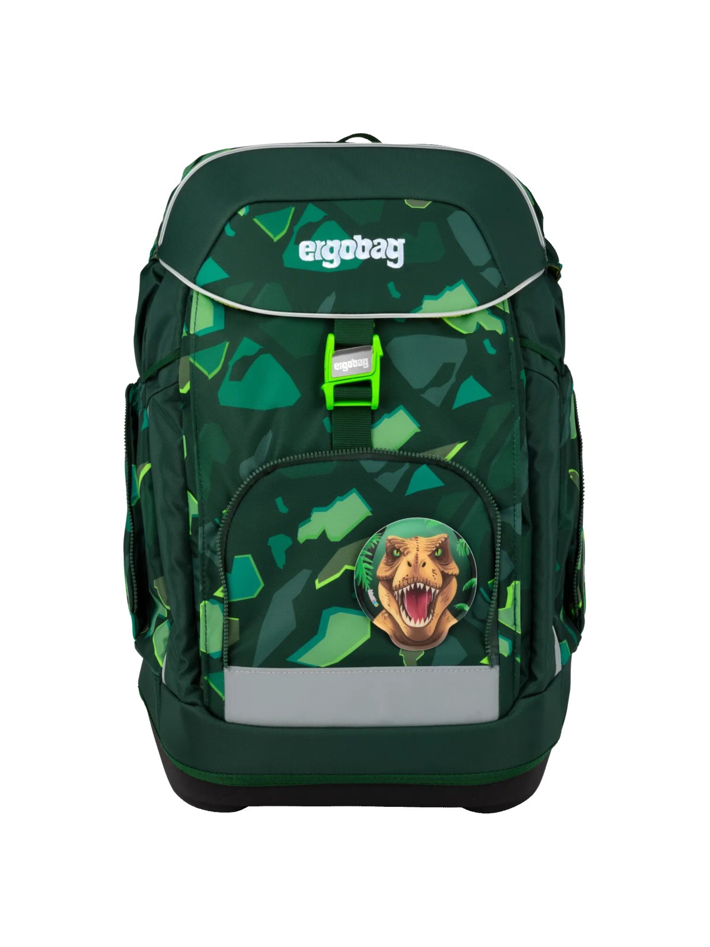 ergobag Backpack 'Schulranzen-Set maxi Set' in Green