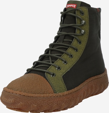 CAMPER Lace-Up Boots 'Barly' in Green: front